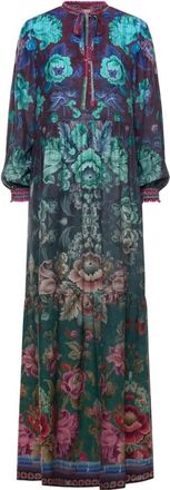 Pierre-Louis Mascia Maxi jurk met lange mouwen - Dames - Maxi kleedjes - Veelkleurig - XS - Kleedjes