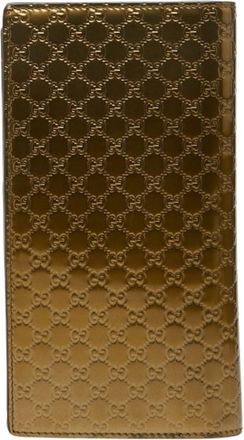 Gucci Green Patent Leather Long Wallet (Bi-Fold) (Pre-Owned)