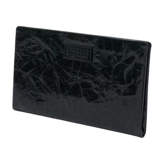 Maison Margiela Womens Numeric Clutch Black Calfskin