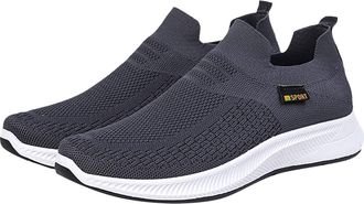Generic Slip on Trainers for Men Size 5.5 Casual Running Tennis Sports Shoes Mesh Breathable Lightweight Outdoor Training Walking Gym Athletic Fitness Sneaker