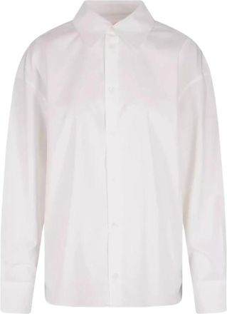 Marni Witte Katoenen Klassieke Blouse - Dames - Overhemden - Wit - 2XS - Katoen - Overhemden