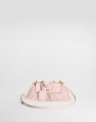 Dolce & Gabbana Mini My Sicily Handbag In Long-hair Goat Fur And Plong&eacute; Calfskin - Woman Handbags Multicolor Onesize