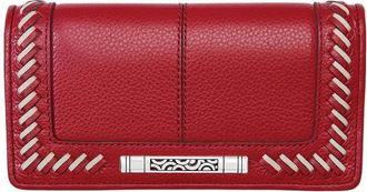 Brighton Womens Bellaire Rockmore Wallet In Red