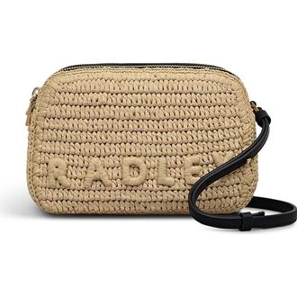 Radley London Dukes Place - Raffia Medium Ziptop Crossbody Bag in Natural at Nordstrom