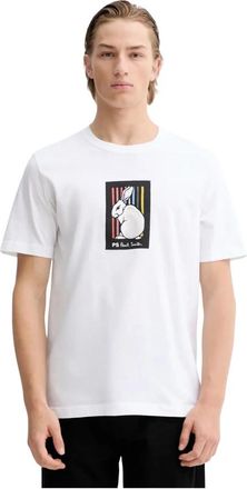 Paul Smith Katoenen T-shirt - Heren - T-shirts - Wit - L - Katoen - Tops