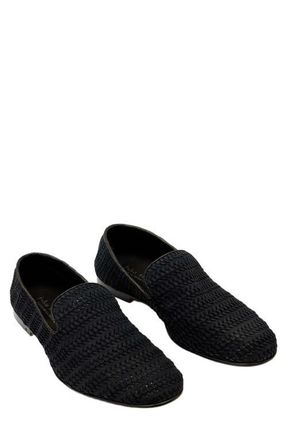 John Varvatos Venice Woven Loafer in Mineral Black at Nordstrom, Size 10.5