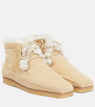 Toteme Lace-up suede moccasins