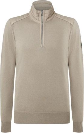 Belstaff Kilmington 1/4 Zip Jumper - male - Belstaff - Turtlenecks - Beige - S - Knitwear
