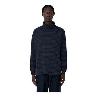 Comme Des Gar&ccedil;ons Sweatshirts, male, Gray, Size: S Turtleneck Striped Sweater