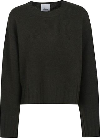 Allude Ribbed Currant Sweater With Round Neck