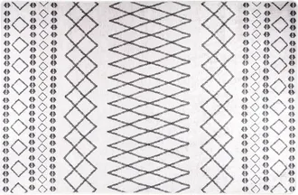 vidaXL Vidaxl - Alfombra Lavable Antideslizante Negro Y Blanco 160x230 Cm
