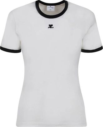 Courr&egrave;ges Donna, Top, Bianco, S, new