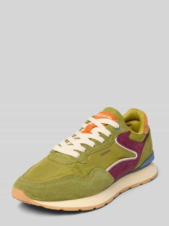 Hoff Sneaker aus Leder-Mix mit Logo-Detail Modell City in Gruen, Gr&ouml;&szlig;e 37