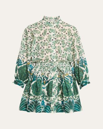 Cara Cara Beatrice Printed Mini Shirtdress