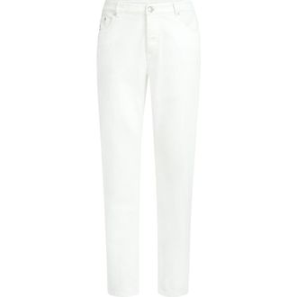 Brunello Cucinelli Lightweight denim trousers in Snow at Nordstrom, Size 46 It
