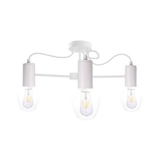 Netlighting Maya Multi Arm Semi Flush Ceiling Light White 60cm 3x E27