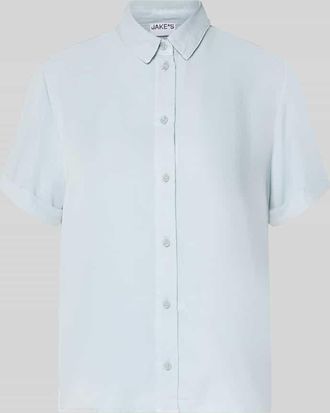Jake*s Casual Regular Fit Hemdbluse mit 1/2-Arm in Hellblau, Gr&ouml;&szlig;e 34
