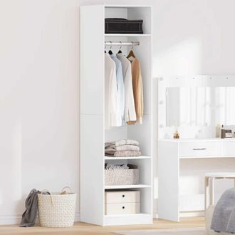 vidaXL Armario De Madera Contrachapada Blanco 50x50x200 Cm Vidaxl