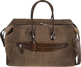 Santoni Reisetasche aus gewebtem Leder