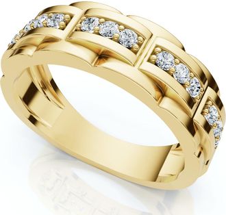 Pompeii3 Mens 1/3Ct Diamond Lab Grown Wedding Anniversary Ring Gold