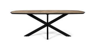 Giner&Colomer Mesa de comedor en madera de mango con esquinas redondeadas 220 cm