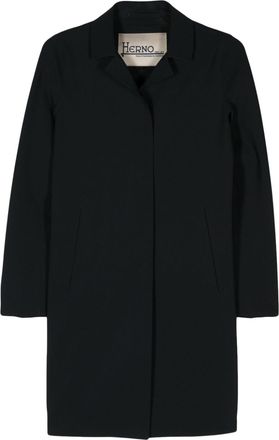 Herno notched-collar single-breasted coat - women - Polyamide/Elastane - 46 - Black