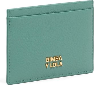 Bimba & Lola leather card holder - women - Calf Leather/Polyester - One Size - Green