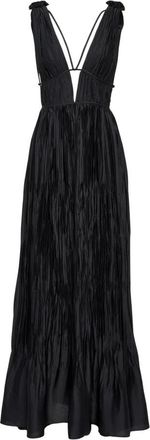 SIMKHAI Ostara Gown - Dames - Avondkleed - Zwart - M - Polyester - Kleedjes