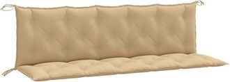 vidaXL Vidaxl - Cojines para banco jardín 2 uds tela beige melange 180x50x7 cm