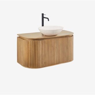Sklum Sklum - Set di mobili da bagno in legno di mango Analis