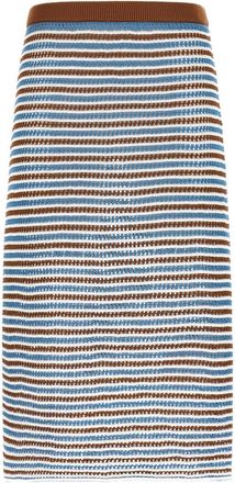 Marni Multicolor Striped Crochet Skirt