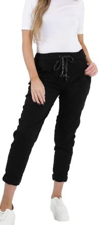 Generic Made in Italy Black Super Stretch Magic Trousers Pants - Size 2 to FIT Size 16-20 UK