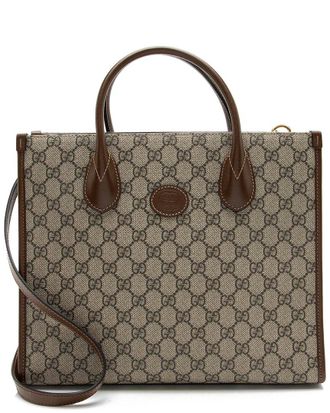 Gucci Beige Gg Supreme Canvas Retro Small Tote (Authentic Pre-Loved)