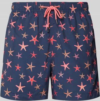 Mc Neal Regular Fit Badeshorts mit Allover-Motiv-Print in Marine, Gr&ouml;&szlig;e XXL