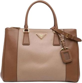 Prada Pre-owned Handbags, female, Brown, Size: ONE SIZE Pre-owned Vintage Leather Handbag