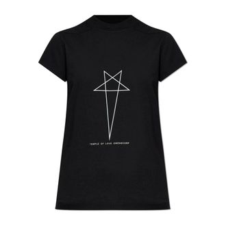 Rick Owens T-Shirts, female, Black, Size: XS T-shirt with printed logo