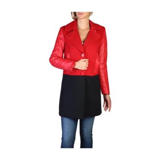 A|X Armani Exchange Jassen, Dames, Rood, L, Stijlvolle knoopsluiting jas met zakken