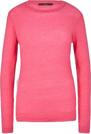 Windsor Wool-stretch shirt met ronde hals - Dames - Truien - Roze - Maat: XL Wol