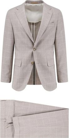 HUGO BOSS Heston Maalwollen Kostuum - Heren - Business pakken - Beige - XL - Wol - Kostuums