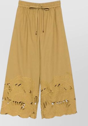 Zimmermann embroidered cotton cutout tailored shorts