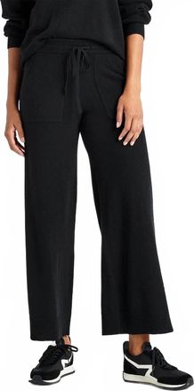 Splendid Supersoft Crop Wide Leg Pant In Black