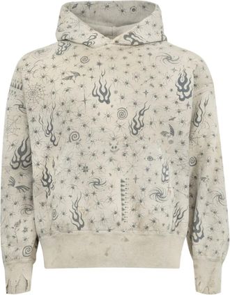 Saint Mxxxxxx Felpa con cappuccio effetto vissuto - Toni neutri