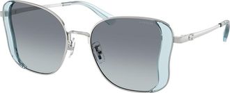 Coach HC7188 CDP51 900119 Womens Sunglasses Silver Size 50