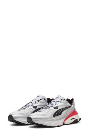 Puma Fade NITRO Sneaker in Puma Silver/Puma White/Red at Nordstrom, Size 8.5
