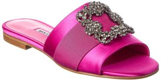 Manolo Blahnik Martamod Satin Sandal