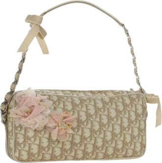 Dior Pre-owned Shoulder Bags, female, Beige, Size: ONE SIZE Pre-owned Vintage Shoulder Bag
