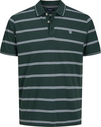 Jack & Jones Gestreept Poloshirt - Heren - Polos - Groen - S - Tops