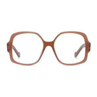 Loewe LW50051I066 Square Full-Rim Acetate Eyeglasses - Red