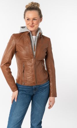 Mauritius Junja mit Kapuze mit abnehmbarem Kapuzen-Einsatz und aufwendigen Biker-Details