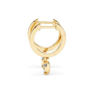 The Diamond Store Lab Diamond 0.15ct Marquise Drop Huggies in 18K Gold Vermeil
